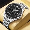 Fashion Business Men's Watches Men's Quartz Watch Stainless Steel Watch Large Digital Watch  Calendar Watch