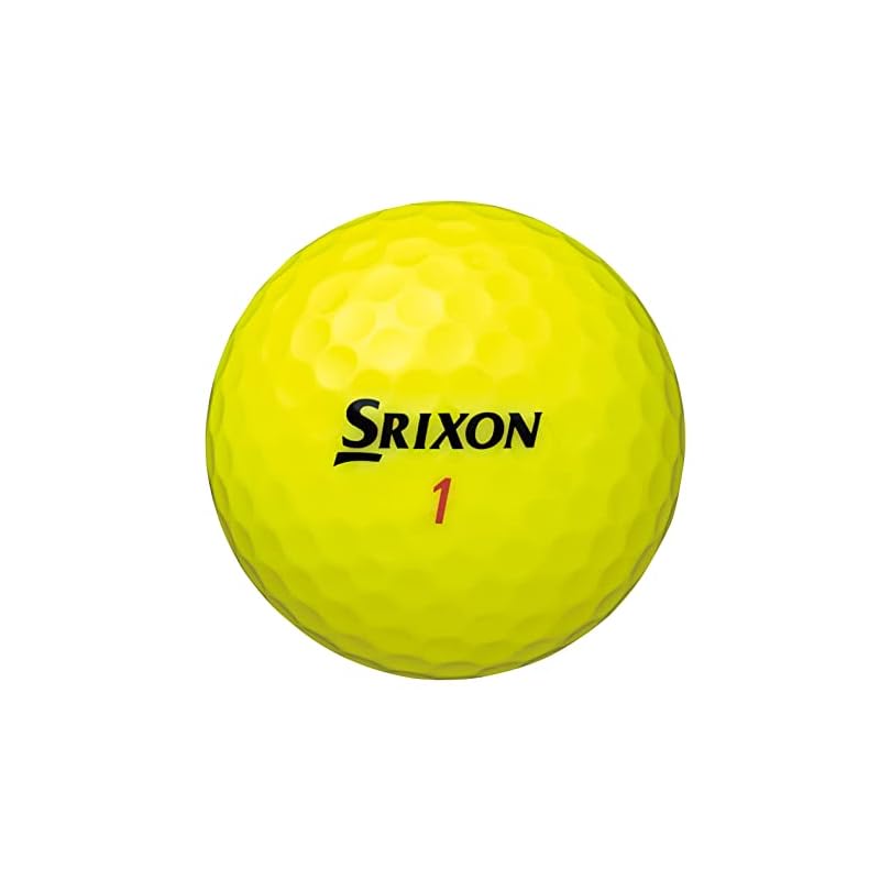 Мячи для гольфа DUNLOP SRIXON DISTANCE9, Модель 2022 года, 1 дюжина (12 мячей), Страсть Желтая