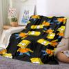 1Pc Bart Simpson Flannel Blanket, Soft And Comfortable, Casual Warm, Camping Travel, Christmas, Halloween Xmas Gift L1145