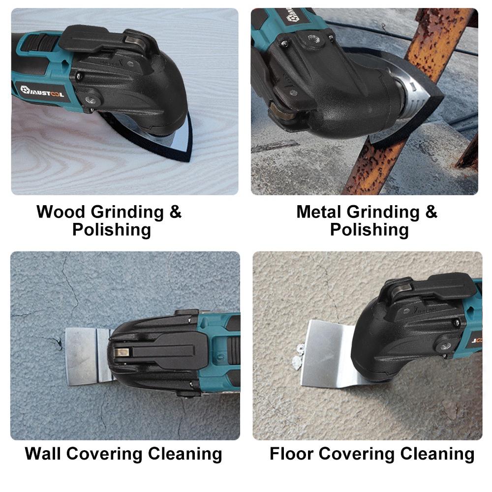 88VF 1600 Вт Беспроводные осциллирующие многофункциональные инструменты Электрический ремонтник 6 передач Электрический триммер пила Деревообрабатывающие электроинструменты с 2 батареями