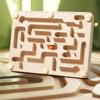 Educational Wood Labyrinth Board Game Walking Bead Maze For Toddler Improve Hand Eye Coordination Space Cognitive Skill