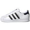 Черные детские кроссовки Superstar J White Core для бега-белые-Ftw C77154