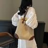 Straw Bag Women's Large-capacity New Summer Versatile Shoulder Tote Bag Vacation Beach Woven Bag