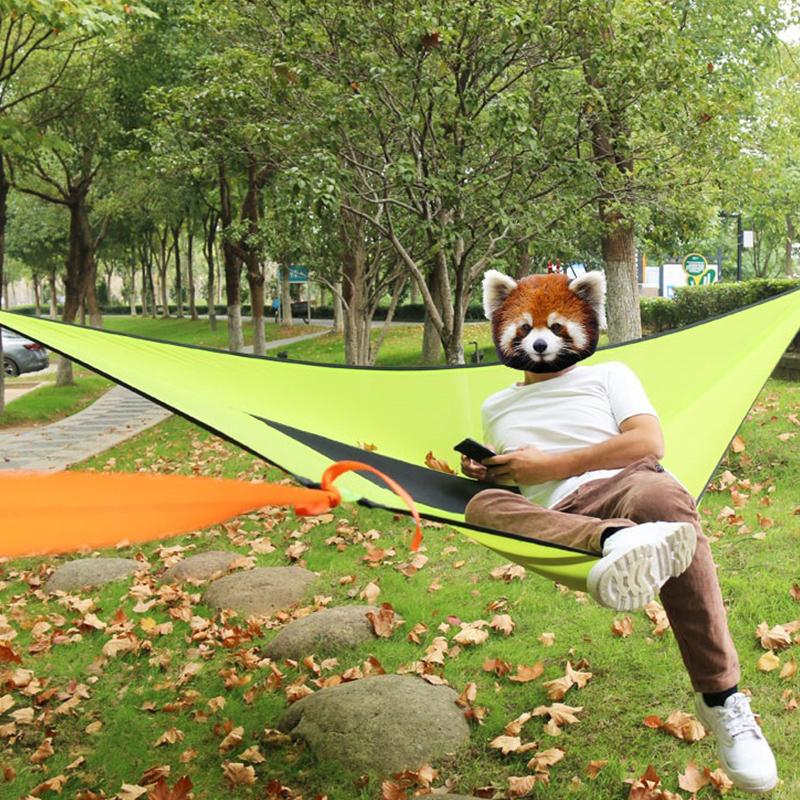 Треугольный гамак для кемпинга, выдерживающий нагрузку 150 кг, размер в разложенном виде: 2,8x2,8x2,8м