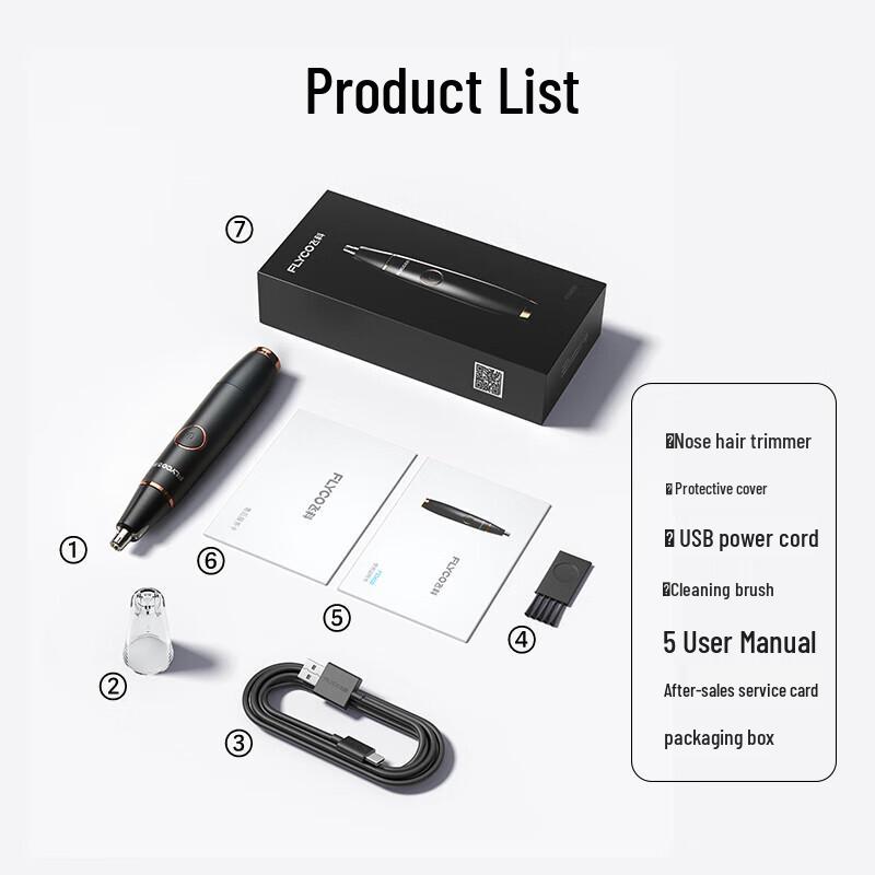 FLYCO Men's Electric Nose Hair Trimmer CN plug (adapter included)
