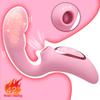Нагреваемый вибратор-дилдо Клитор Мощная присоска Вакуумный стимулятор Вагинальная точка G Мастурбатор Игрушки для секса для взрослых для женщин