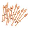 12pcs Antique French Wooden Lace Bobbin Wood Weaving Tools Portable Bobbin Lace Kit  For Beginners