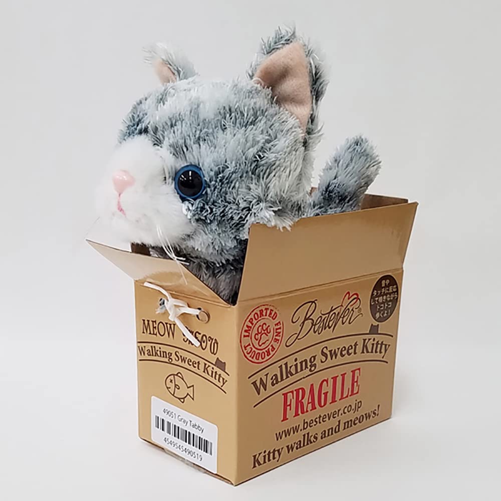 [BESTEVER] Электронный питомец, электрическая игрушка, движущаяся мягкая игрушка, маленькая, ходящая, мяукающая, кошка [Ходящая милая кошечка] Саба-тора, Саба-тора, Лучший навсегда