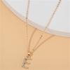 26 Letter Necklace Gold Necklace Female DIY Pendant With Diamond Clavicle Chain