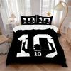 3Pcs Messi'S Number Ten Bedding Sets For All Sizes New 3D Printed Bed Cover Comforter Duvet Cover Pillowcase Bedroom Decoration