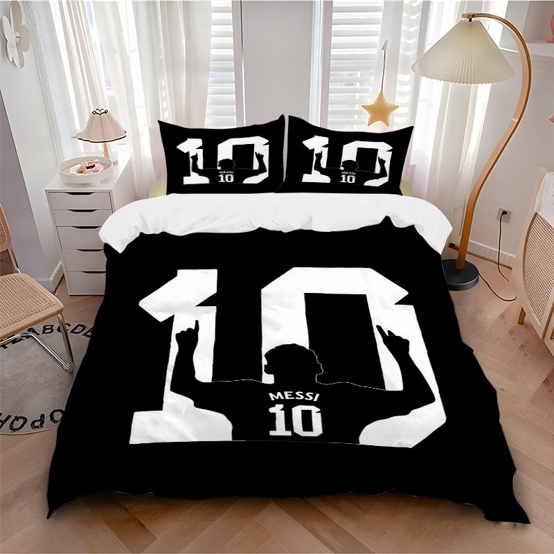 3Pcs Messi'S Number Ten Bedding Sets For All Sizes New 3D Printed Bed Cover Comforter Duvet Cover Pillowcase Bedroom Decoration