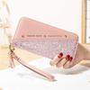 Women Wallet Fashion Sequined Patchwork Long Wallets Leather Coin Purse Female Wallets Tassel Wild Tassel Phone Bag
