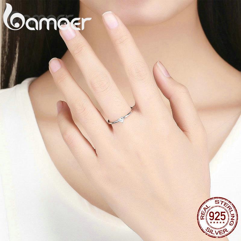 BAMOER925 Ювелирное изделие.Кольцо из циркония
