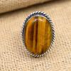 Замечательное ювелирное кольцо ручной работы из стерлингового серебра 925 пробы с драгоценным камнем тигровый глаз