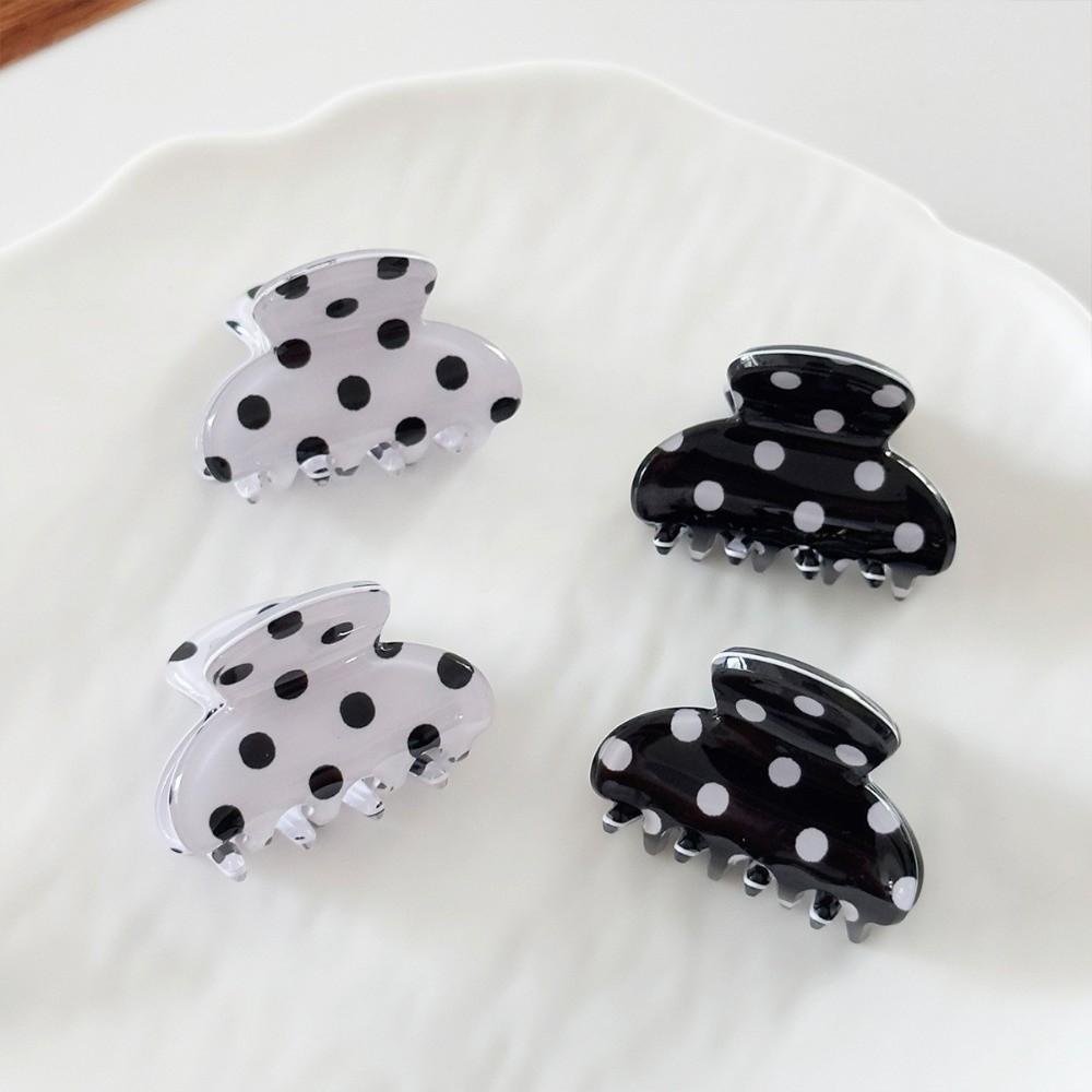 Cute Mini Hair Clips Small Acrylic Hair Clamps Fashion Polka Dot Hair Claw  Baby Hair