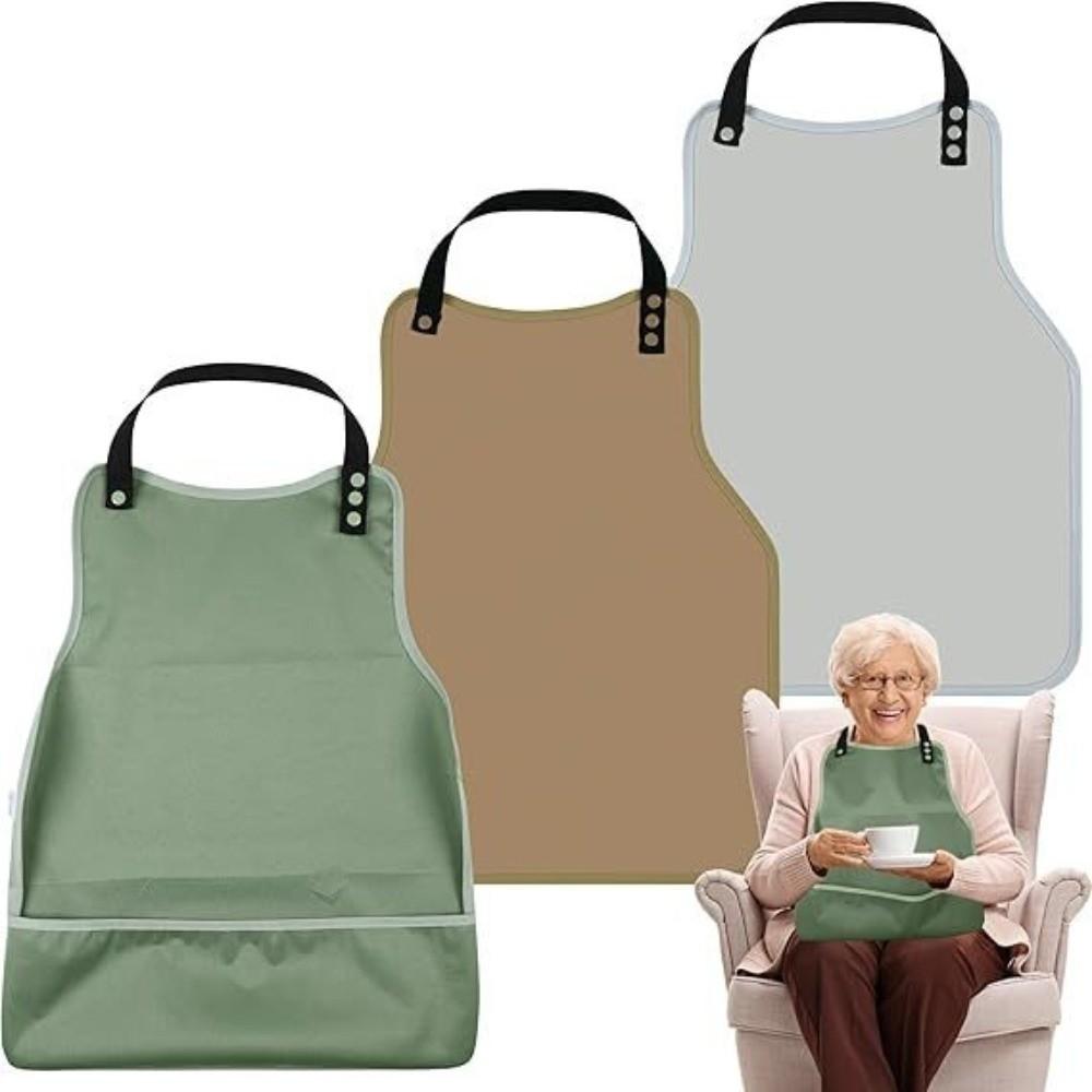 Spill-Proof Adult Feeding Bib Reusable Dining Clothing Protector Apron  Disabled Individuals