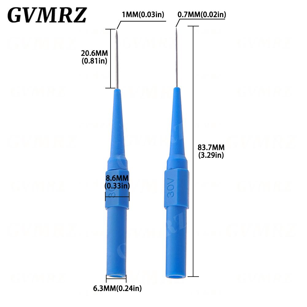 5PCS 0.7mm/1.0mm Insulation Piercing Needle Non-destructive Multimeter Test Probes 30V Measuring Device For Banana Plug