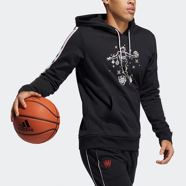 adidas Толстовки Мужские Черные С Капюшоном Умеренная Обычная GU0505
