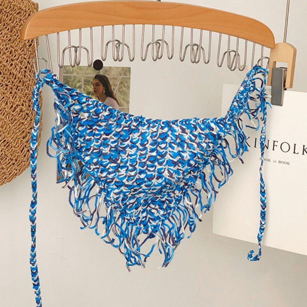 Пояс-кушак Вязаный Треугольный Платок Яркий Фартук-накидка Ретро Пояс на бедра Уличная одежда