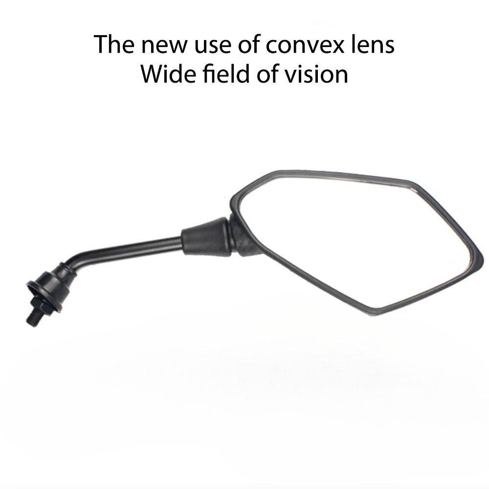 Motorcycle Mirror 2Pcs E-Bike Rearview Mirrors Electrombile Back Side Convex 8mm 10mm