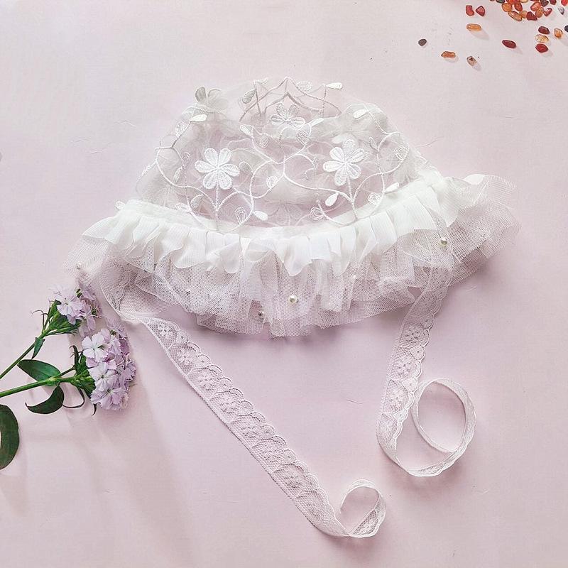 Корейская летняя детская кружевная шляпка с бабочкой - Милая принцесса для фото