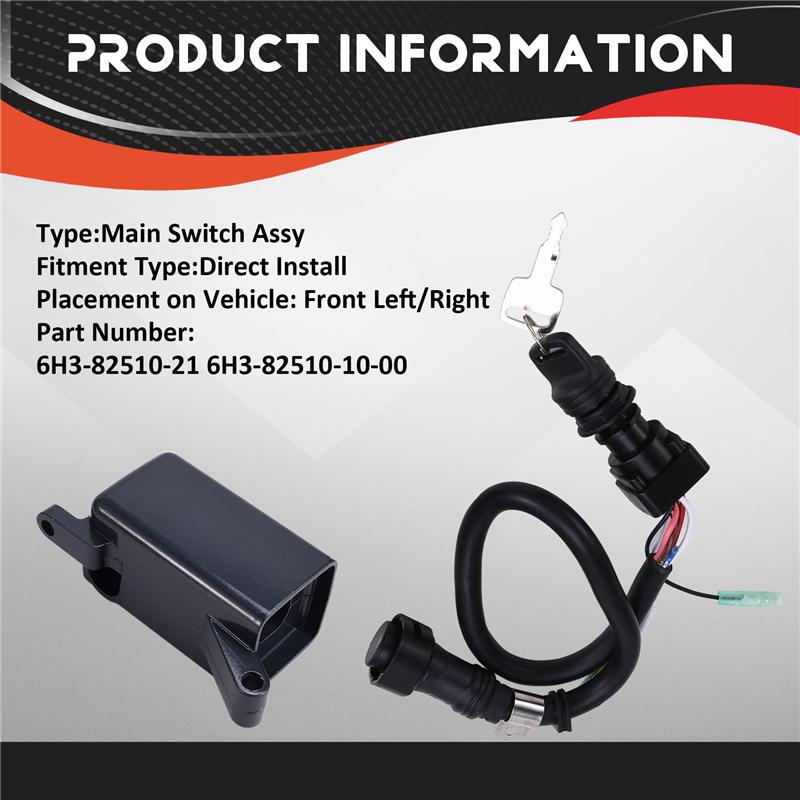 NEW-10Pins Cables Main Switch Assy+Control Arm Box For  Outboard 2 Stroke 50HP 60HP 70HP 85HP 6H3-82510-10-00