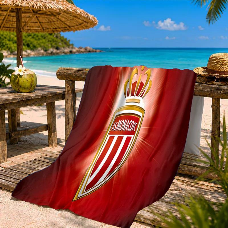 As Monaco Crest Beach Towel Microfiber Beach Towel, Lightweight and Quick-Dry, for Summer Travel, Swimming Pool Fan Birthday Gift