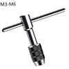Adjustable T Type Tap Wrench Hand Thread Tap Holder  For M3-M6 M5-M8 M6-M12 Mechanical Workshop Tools Hand Tool