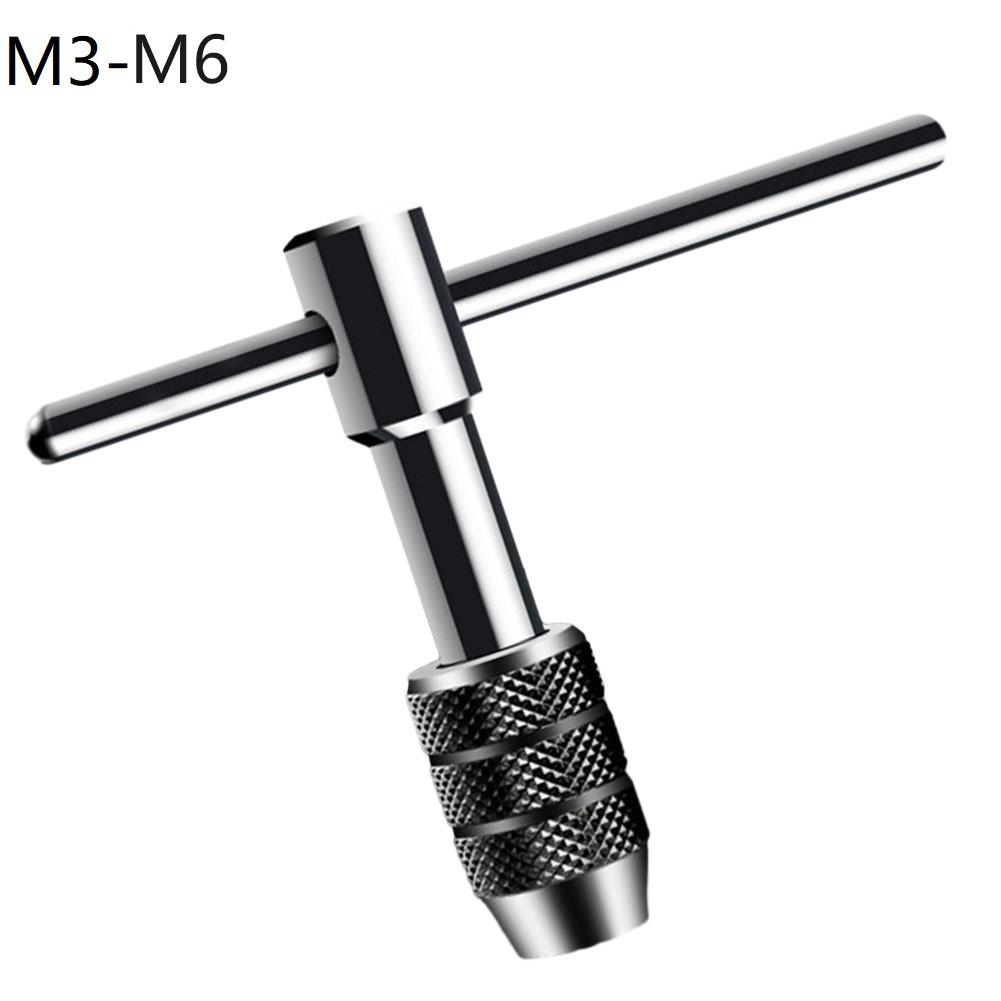 Adjustable T Type Tap Wrench Hand Thread Tap Holder  For M3-M6 M5-M8 M6-M12 Mechanical Workshop Tools Hand Tool