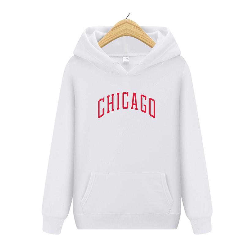Chicago Men Hoodie Fashion Oversize Hoodies Women Pocket Long Sleeve Hoodies Clothing Chicago Sweatshirt Women Sweatshirts