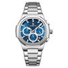 Men Chronograph Quartz Watches Stainless Steel Case Strap Wrist Watch Luminous Dial Waterproof