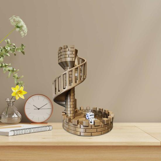 DND Dice Tower with Tray Dice Rolling Tower Dice Board Games Accessories for Role Playing Game Dungeons And Dragons D&D TRPG