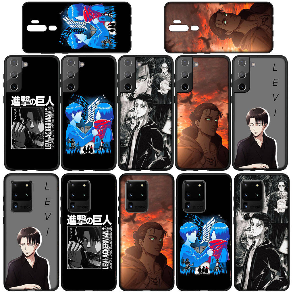 Чехол для телефона Samsung Galaxy S25 S23 S22 S21 S20 S24 Ultra FE A05 A06 A15 A16 A36 A37 A35 A54 A55 A56 A57 A25 A26 A53 A17 Levi Атака титанов Чехол