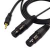 XLR Canon Female X Stereo Mini Plug Unbalanced Line Cable [WV-9211-1.5B] 23.5mm (1.5m, Black)