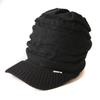 CHARM Brimmed Knit Hat Hat Large Knit Hat Cotton Knit Newsboy Cap (Men's/Women's) Spring/Summer (Free Size/Black)