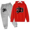 23 Basketball Hoodie Sports Hoodie  Spring Autumn Children Hoodie+Pants 2-Piece Set Teen Cute 4-14Y Boys Kids Girls Hoodie Suits