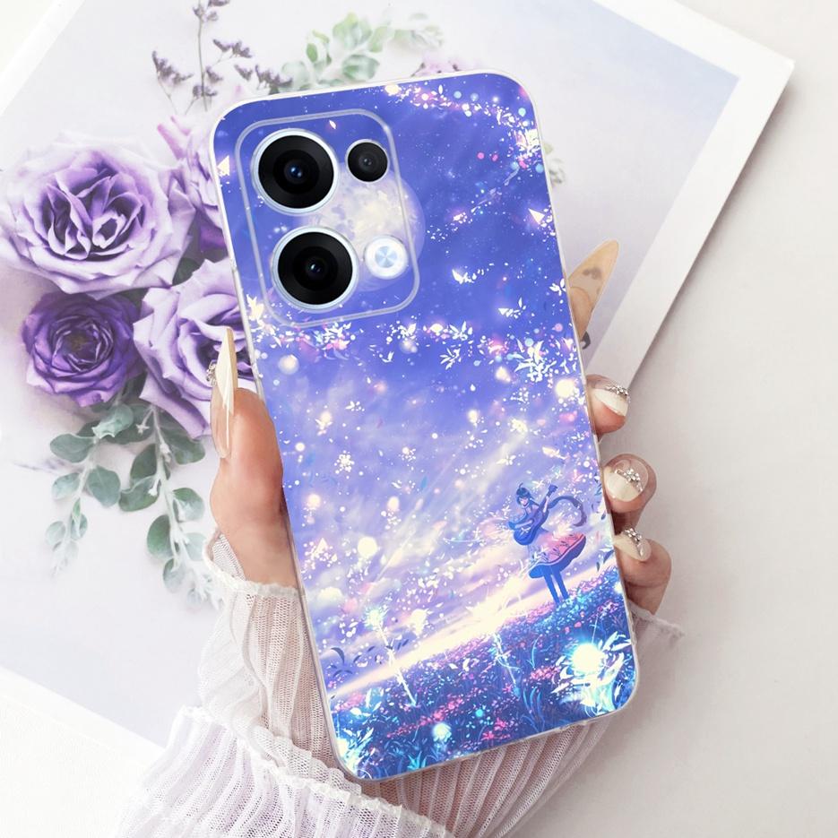 For Oppo Reno13 Pro Case CPH2697 Luxury Flowers Butterfly Painted Cover Soft Slim Phone Case For Oppo Reno 13 Pro Reno13 5G Bags