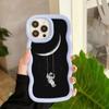 Ae97 Space Moon Astronaut Black Art Protective Phone Cases for Samsung S24 Plus S23 Ultra A14 A55 A06 Honor Motorola OnePlus Big Wave TPU Back Cover
