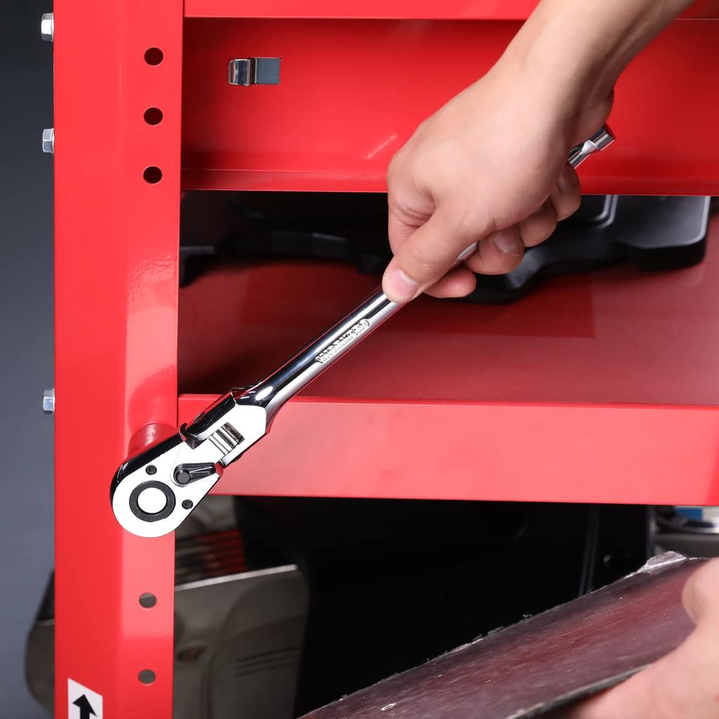 WORKPRO Ratchet Ratchet Socket Mm Oscillating 4 Level Easy Rotation Direction Quick Release Vanadium Steel 72 Gears Handle, Wrench, Wrench, 12.7