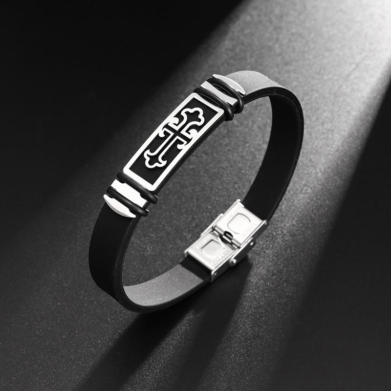 Готический титановый стальной браслет-манжета с застежкой для мужчин и женщин, крутые украшения для рук, простой черный браслет, праздничный подарок, аксессуары для браслета