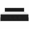 Ottoman Bed with Mattress & LEDs Black 180x200 cm Velvet