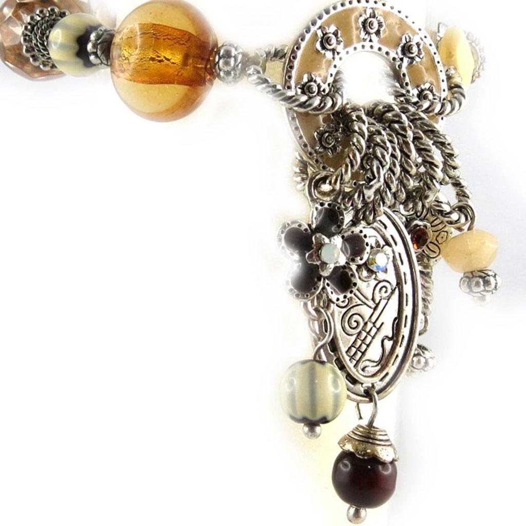 Les Trésors De Lily [E0463] - Designer Bracelet 'Thalassa' Beige