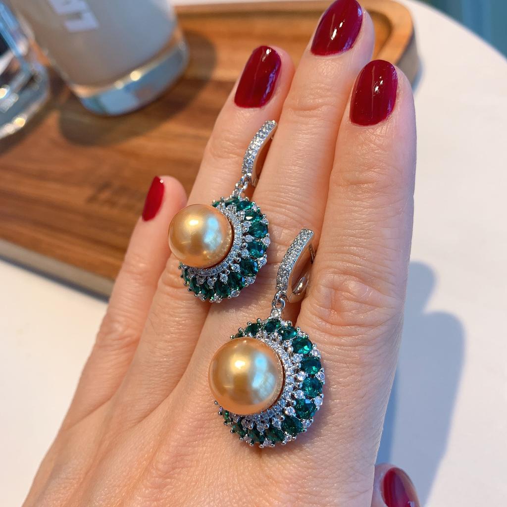 Австралийский жемчуг Fritillary Женская мода Креативные украшения Знаменитости Ювелирные изделия Подвеска-гвоздик для женщин