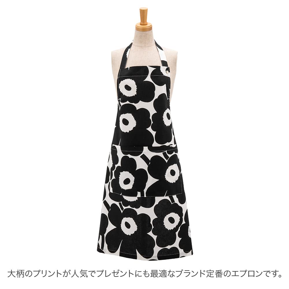 Marimekko Apron 064161-190 White/Black Aprons PIENI UNIKKO White, Black, Nordic, Stylish, Cute [Parallel Import]