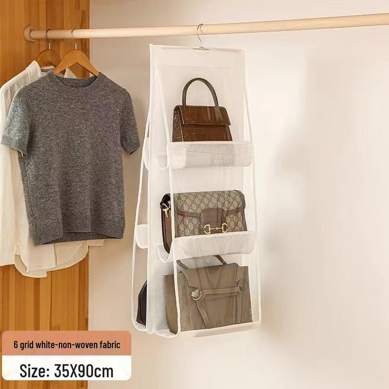 Double-Sided Hanging Fabric Storage Pouch for Wardrobe & Door