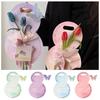 With Handle Single Bouquet Bag Heart Flower Wrapping Bag Flower Packaging Bag for 5PCS Party Decor