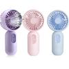 3pcs Portable Mini Handheld Fan with 3-speed for Travel USB Rechargeable Battery Operated Eyelash Fans