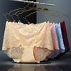 4PCS Mesh Transparent Seamless Lace Briefs Low Waist Women Underwear Lace Flower Panties Female