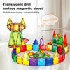 40Pcs/Set Colorful Magnetic Tile Kit Clear Geometric Shape Building Block Magnet Preschool Educational