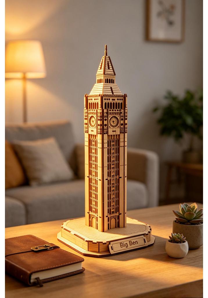 Ручная работа 3D деревянная головоломка-украшение Эйфелева башня